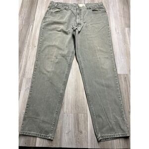 VINTAGE EDDIE BAUER JEANS Mens 42x34 Relaxed Outdoor Gray Denim Workwear USA